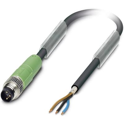 Phoenix Contact 1519956 Sensor/actuator connector, geassembleerd M12 Aantal polen (sensoren): 3 Stekker, recht, Bus, haaks 0.60 m 1 stuk(s)