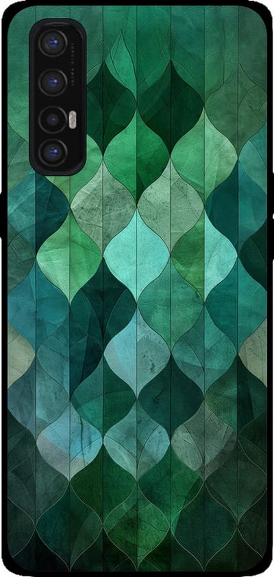 Smartphonica Telefoonhoesje Geschikt voor Oppo Find X2 Neo met groene bladeren opdruk - TPU backcover case green leaf design - Groen geschikt voor Oppo Find X2 Neo