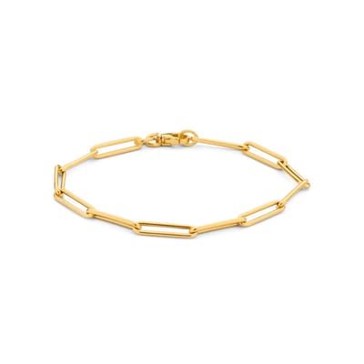 Geelgouden Armband paperclip 4 4023577
