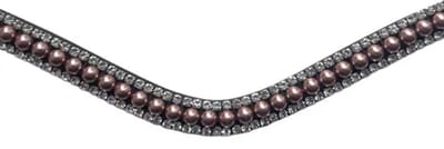 Montar Frontriem Rosegold Pearl Black - Full | Frontriemen paard