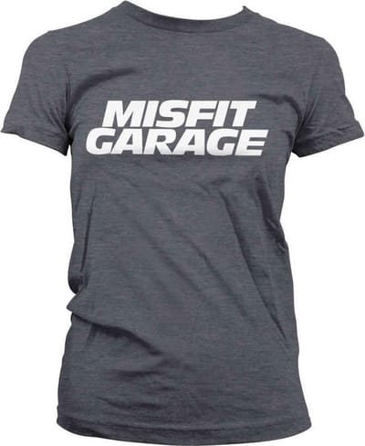 Misfit Garage Dames Tshirt -S- Logo Grijs