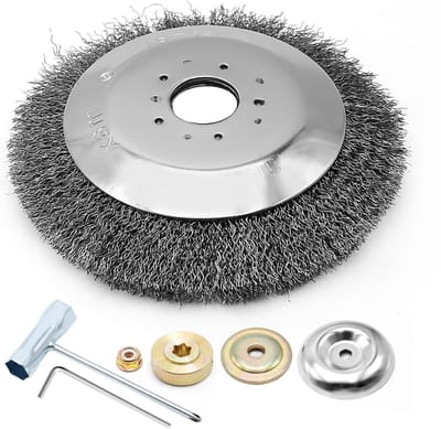 Onkruidborstel Grastrimmer - Onkruidverwijderaar Trimmer - Terrassen Reinigen - Duurzame Staalvezels - 150 mm 254 mm