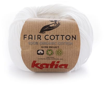 Katia Fair Cotton - 01 wit - Biologisch Katoengaren