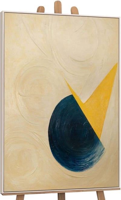 Canvas schilderij handgeschilderd horizon cut abstract – YS-Art Gallery – Luxe wanddecoratie voor woonkamer – Modern schilderij voor slaapkamer en hal