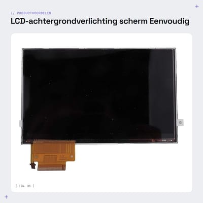 Dailygoods - LCD-achtergrondverlichting scherm - Eenvoudig te installeren - Geschikt voor console 2000-2004 - Vervangingsonderdeel - Hoogwaardige weer...