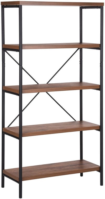 BRISBANE L - Boekenkast - Donkere houtkleur - MDF