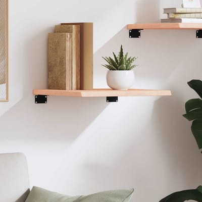 vidaXL - Wandschap - 40x40x2 - cm - onbehandeld - massief - eikenhout