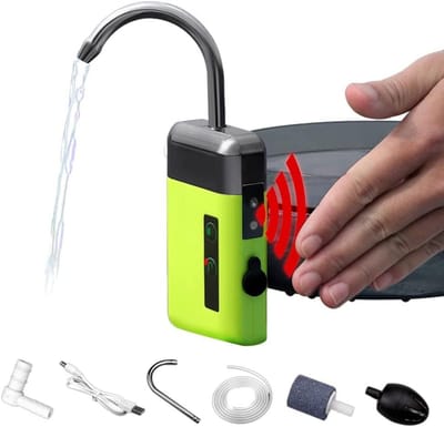Allecto Plus - Multifunctionele Oplaadbare Vissen Intelligente Zuurstofpomp Mini Aquarium Luchtpomp met Sensor voor Outdoor Aquaria restaureren