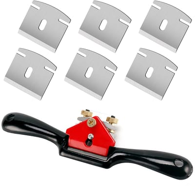 Virtubuy - Houtplaner - Verstelbare handplaner - Ideaal voor houtbewerking - 22.4 cm - Inclusief 6 vervangende messen - Geschikt voor professioneel ..