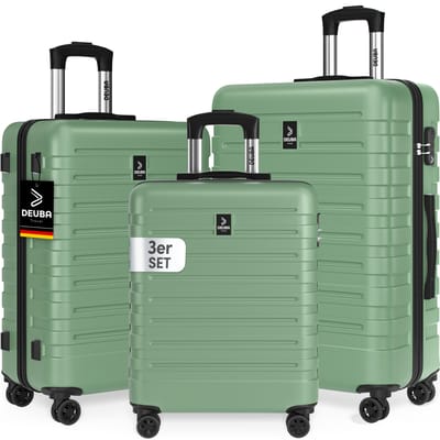 Hardschalenkoffer New York 3-delige set pastelgroen 360º wielen ABS