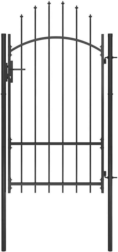 Tuinpoort Staal - Hekpoort Tuin - Perceel Afsluiten - Gepantserde Constructie - 1 x 17 m - Zwart