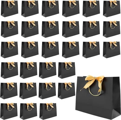 Grote luxe cadeauzakken met lint - 30 stuks, 32x11x25 cm, perfect voor verjaardagen, bruiloften en feesten
