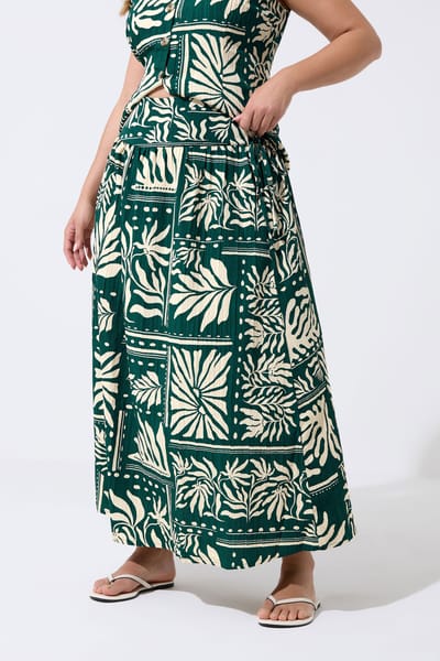 Limited Collection Zwarte Rok Met Abstracte Palmprint Size 38