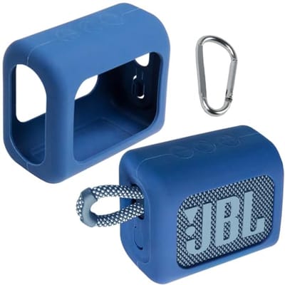 Waterdichte Siliconen Hoes voor Draagbare Bluetooth Speaker - Ultralicht en Beschermend met Karabijnhaak
