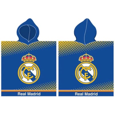 Katoenen kinderponcho Real Madrid