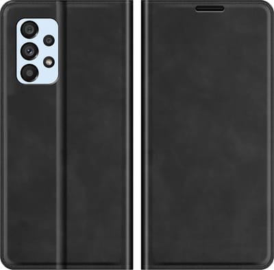 Just in Case Bookcase hoesje geschikt voor Samsung Galaxy A53 - Effen Zwart - Kunstleer