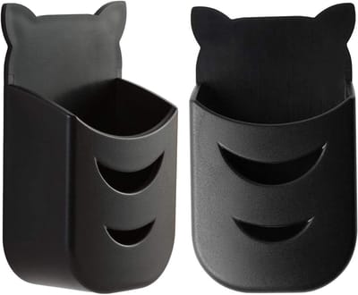 Universele afstandsbediening houder voor wandmontage, geschikt voor LED LCD HDTV 3D 4K TV's - 2 stuks, zwart