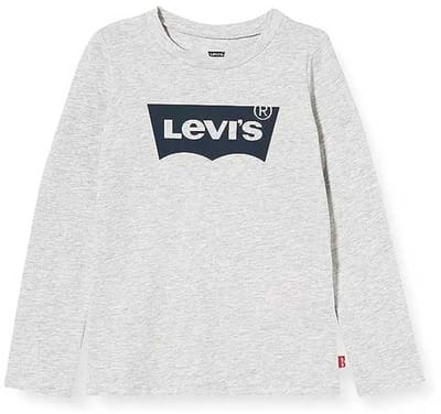 Levi´s ® Kids Batwing T-shirt Met Lange Mouwen Grijs 14 Years Kinderen