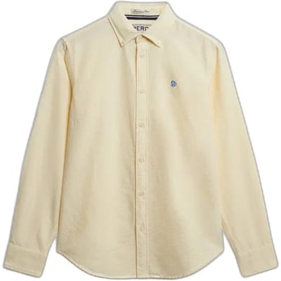 Superdry Slim Oxford Bd Overhemd Met Lange Mouwen Geel 2XS Vrouw