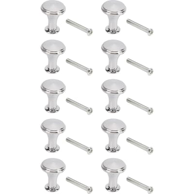 10 Sets Enkel Gat Handgrepen 20x25MM Vervanging Enkel Gat Lade Kast Ronde Handgreep DecoratieZilver Wit zilver witte kleur