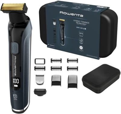 Baardtrimmer Comfort - Hybride trimmer - Baard Stijlen - Zelfslijpende messen - 120 min looptijd - Zwart