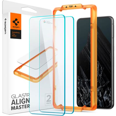 Spigen AlignMaster Geschikt voor Google Pixel 8 Pro - 9H Tempered Glass Screen Protector - Case Friendly - Gemakkelijke Installatie - 2-Pack
