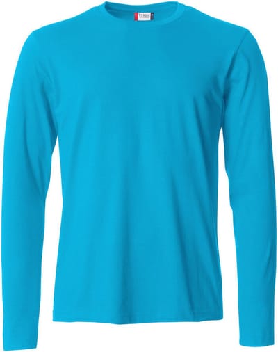 Clique Basic-T L/S 029033 - Turquoise - 4XL