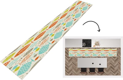 Keukenloper - Loper keuken - Vis - Jaren 50 - Patroon - 300x50 cm - Keukenloper vinyl