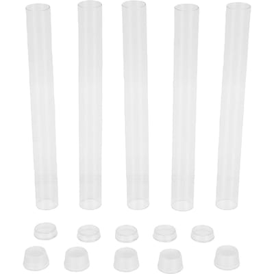 100 stuks Transparante Kralen Opbergbuisjes PVC Reageerbuisjes met Dopjes voor Naaidenaalden Spelden Kleine Knoppen