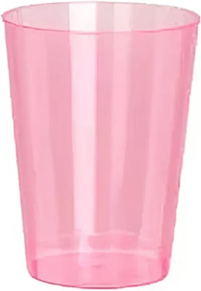 Excellent Houseware Beker- 6x - roze - kunststof - 280ml- herbruikbaar glas