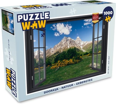 Puzzel Doorkijk - Natuur - Berg - Legpuzzel - Puzzel 1000 stukjes volwassenen
