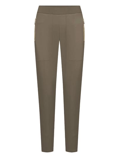 Enkellange Slim Fit jersey broek Van Raffaello Rossi groen