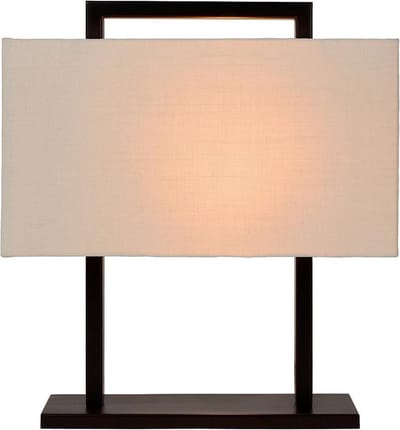 Atmooz - Tafellamp Bhilai - E27 - Slaapkamer / Woonkamer - Sfeerlamp Industrieel - Zwart en witte kap - Hoogte 50cm - Metaal