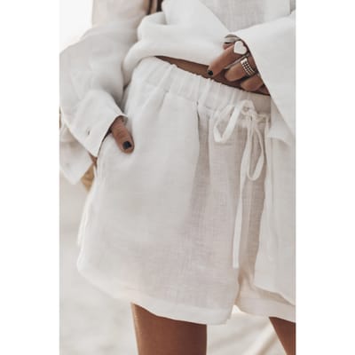 Mikuta The White Linen Shorts White Taglia: XS | Pantaloncini Outlet | Donna | Bianco