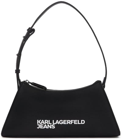 Karl Lagerfeld Jeans Essential Logo Matte Schoudertas Zwart