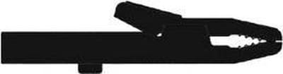 GEISOLEERDE KROKODILLENKLEM 4mm / ZWART (AK 25) (HM3401)