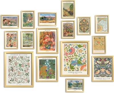 Wandkunst Decoratie Set - Muurprints Galerij - Woonkamer Verfraaien - Vintage Eclectisch Stijl - 12x15 inch - Meerkleurig