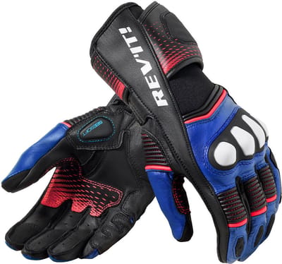 REV’IT! Xena 4 Dames Zwart Blauw Handschoenen - Maat M - Handschoen
