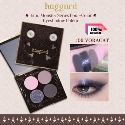 haggard - Emo Monster 4-Color Eyeshadow Palette - 3 Types 02# Cool Brown - 5.2g