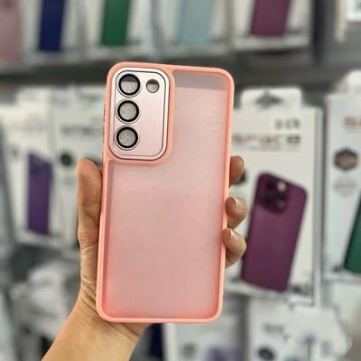 Doorschijnend Silcone hoesje Geschikt voor: Samsung Galaxy S25 - Back Cover met Camera Bescherming - Bumper - Roze