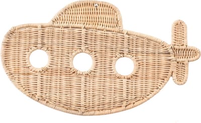 Cokos Dobby de duikboot rotan wanddecoratie medium