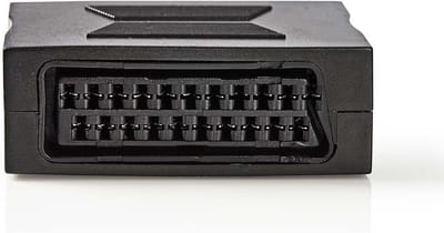 Nedis SCART-Adapter - SCART Female - SCART Female - Vernikkeld - Recht - ABS - Zwart - 1 Stuks - Envelop