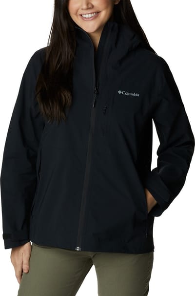 Columbia Omni-Tech Jas Dames met Capuchon - Dames Heren Waterdicht & Winddicht - Outdoorjas Winter - Zwart - Maat XS