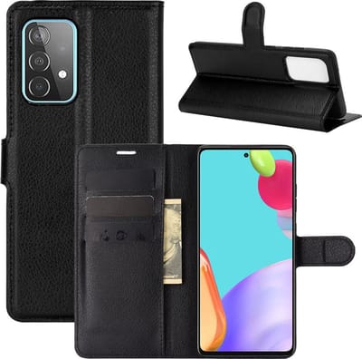 Coverup Hoesje - Geschikt voor Samsung Galaxy A52 / A52s Hoesje - Coverup Book Case - Zwart
