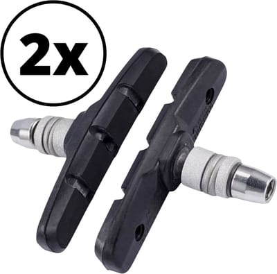 ESTARK® Universele Remblokjes - 2 SETS - V-brake Remschoen - 70 mm - Rubber - Set 4 Stuks - Fietsen Rubberen Remblok - Remschoenen - Remschoentjes - Remblokkenset - Verstelbaar - V brake - Remblok (2)