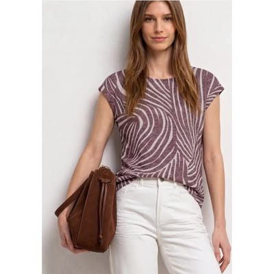 Shirt met hangende schouders in burnout-look