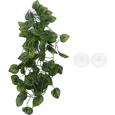 Plante de Simulation Reptile Décorative Aménagement Paysager Fausse Liane pour Terrarium Forêt Tropicale Reptile NFF?83 Vert