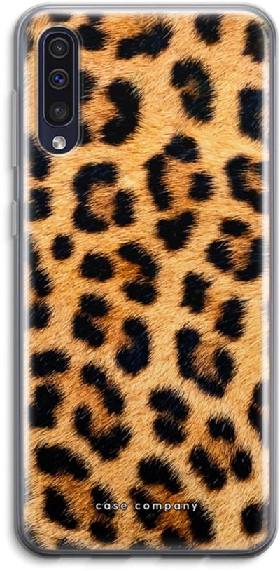 Case Company® - Hoesje geschikt voor Samsung Galaxy A50 hoesje - Luipaard - Soft Cover Telefoonhoesje - Bescherming aan alle Kanten en Schermrand