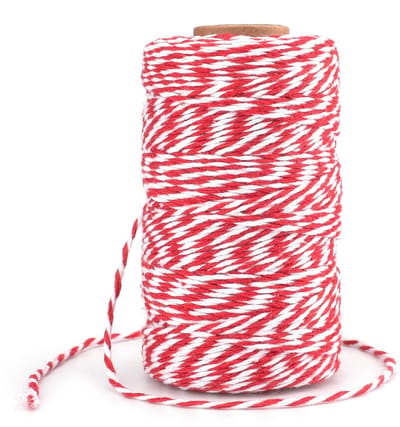 MTTProducts - Gift Packing Cord - 2mm Katoenen Touw - 100m Rol - Perfect voor Feestelijke Verpakkingen - Kerstdecoratie - Creatieve DIY Projecten
