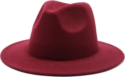 Fedora Hoed - Bordeauxrood | Verstelbaar | 56 - 58 cm | Katoen / Polyester | Fashion Favorite